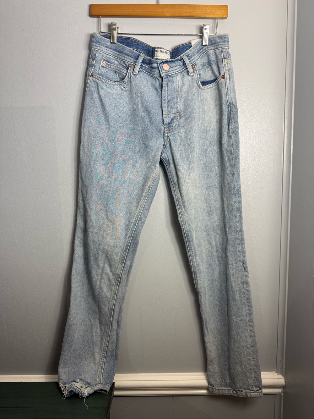 6. We The Free Faded Light Blue Straight Leg Jeans
